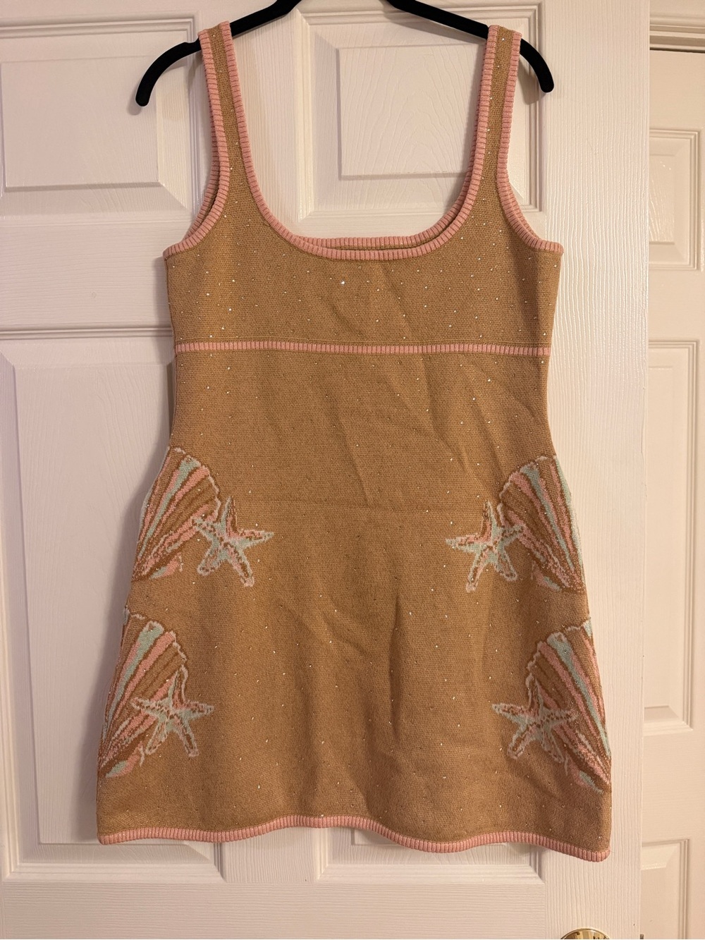 Retrofete Kensington Metallic Knit Dress Sea Shell Print & Rhinestone Motif - Picture 4 of 7